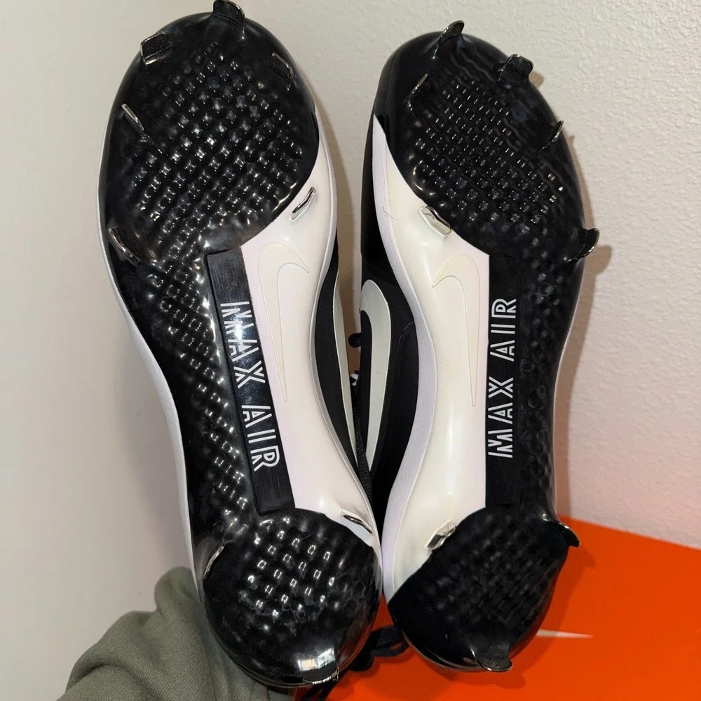 Nike Air Max MVP Elite Baseball‎ Cleats Black White Flywire Size 13